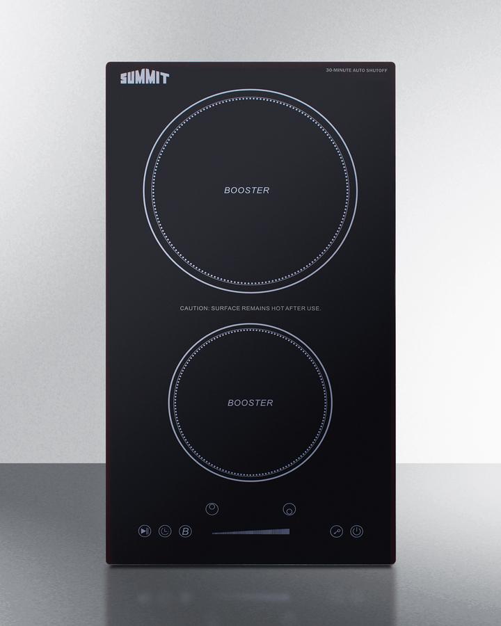 12" Wide 208-240v 2-zone Induction Cooktop With Safety Shutoff