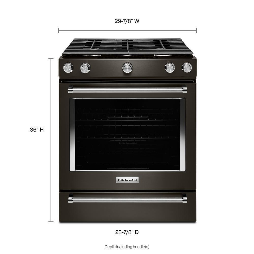 30-Inch 5-Burner Gas Slide-In Convection Range