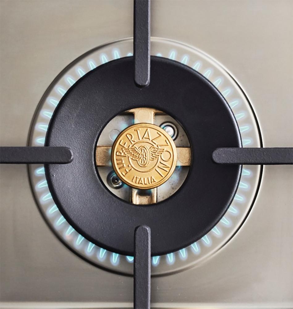 36" Professional Series range - Electric self clean oven - 6 brass burners