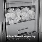 30 Cu. Ft. 36-Inch French Door Refrigerator with Exterior Water and Ice Dispenser and Wood-Look Sliding Tray in Porcelain White