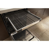 Stainless steel dishwasher with third level rack