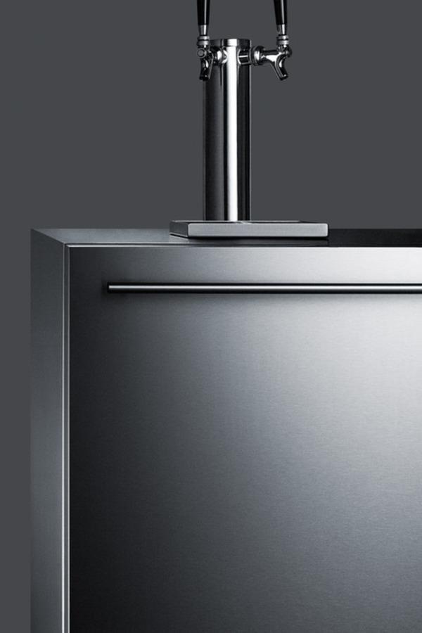 Built-in Frost-free Beer Dispenser With Dual Tap System for Two 1/6 Kegs
