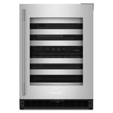 24" Undercounter Wine Cellar with Full-Extension Metal-Front Racks
