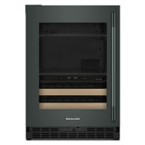 24" Beverage Center with Glass Door and Wood-Front Racks