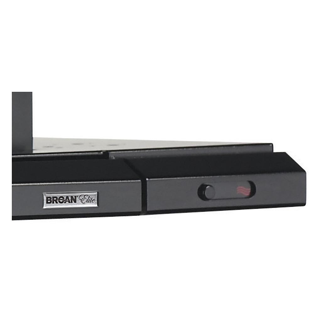 Broan® Elite 30-Inch Under-Cabinet Slide-Out Range Hood w/ Light, Black