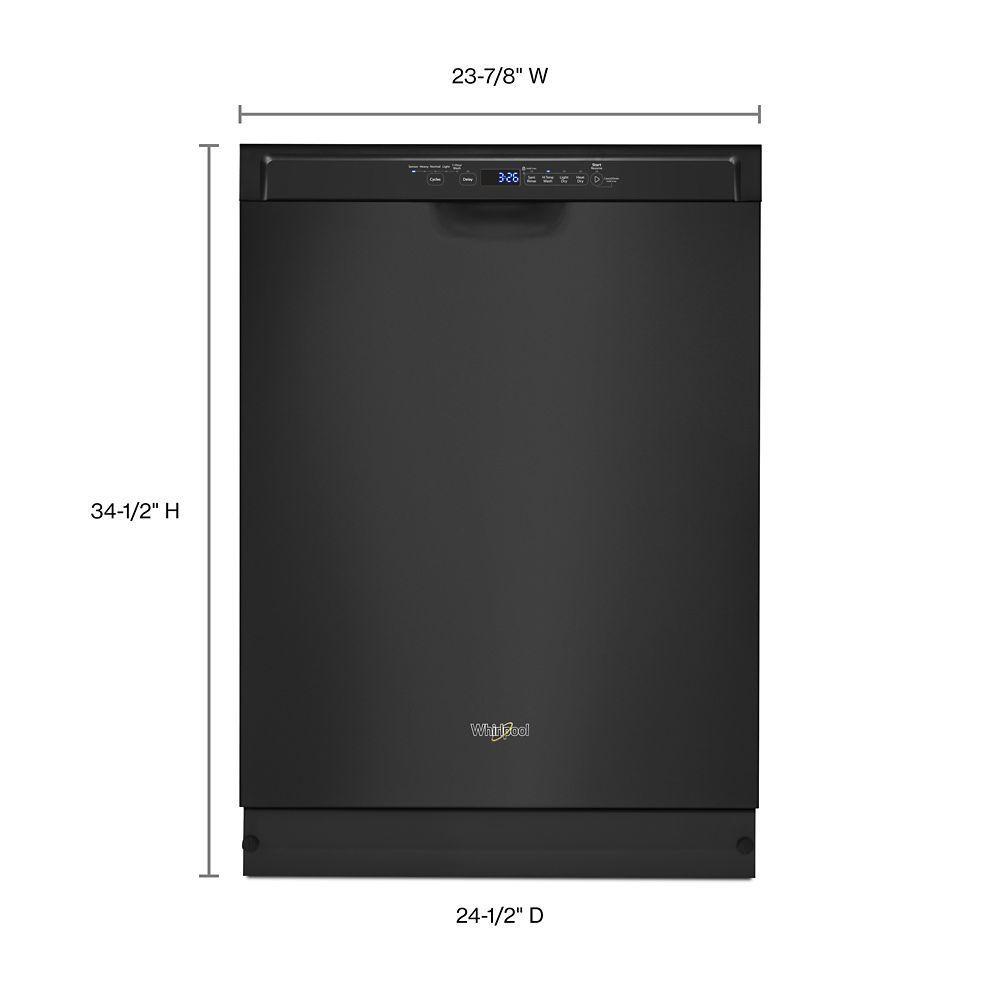Stainless steel dishwasher with third level rack