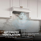 Glacier 30-Inch 490 MAX Blower CFM 1.0 Sones White Range Hood