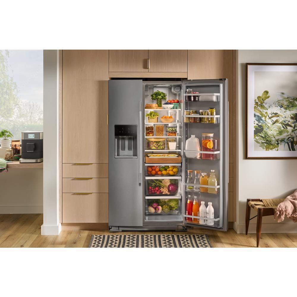 20.8 Cu. Ft. Counter-Depth Side-by-Side Refrigerator with Exterior Ice and Water Dispenser in PrintShield™ Finish