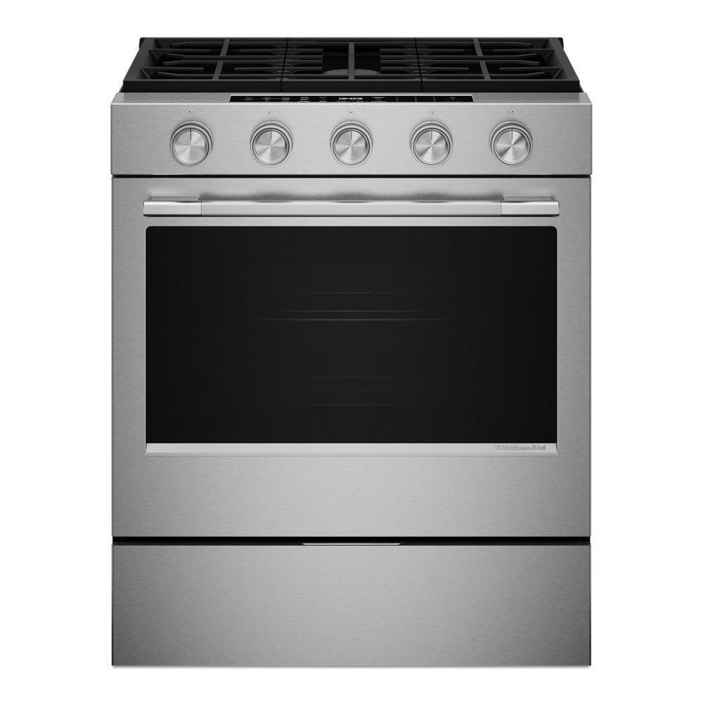 5.0 Cu. Ft. Smart Slide-in Gas Range with Convection Cooking Modes and 2-in-1 Burner