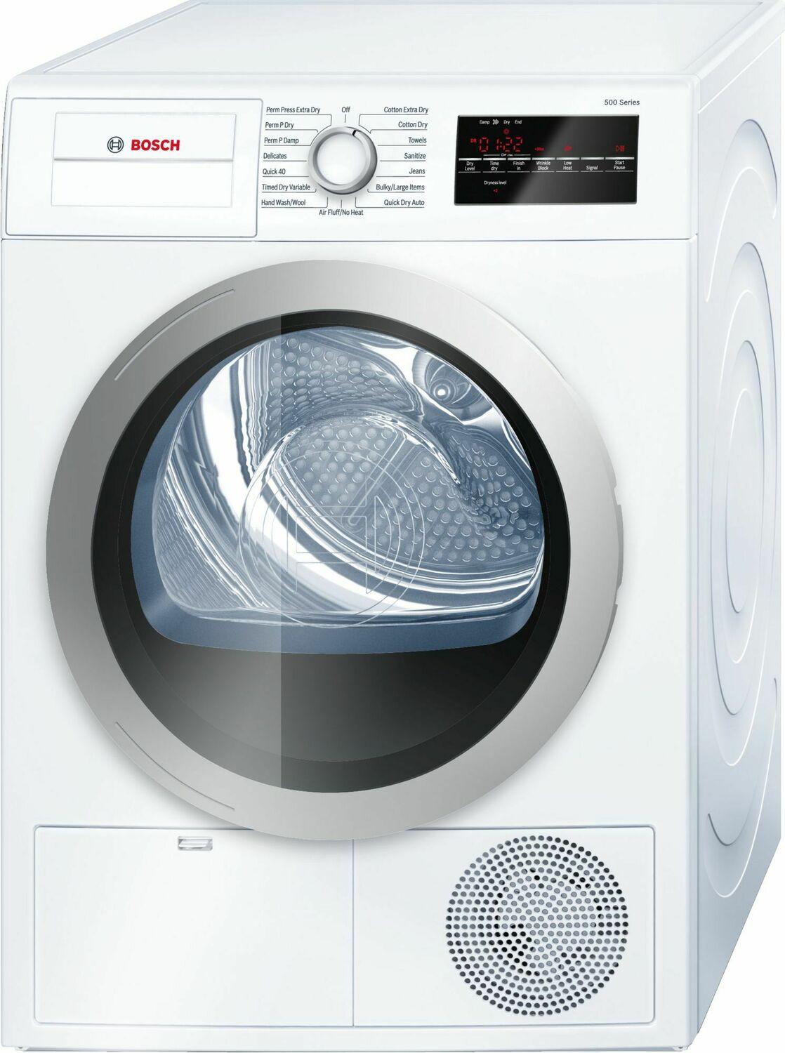 500 Series Cond. Dryer - 208/240V, Cap. 4.0 cu.ft., 15 Cyc.,65 dBA, SS Drum, Silv. Rev./Door; ENERGY STAR