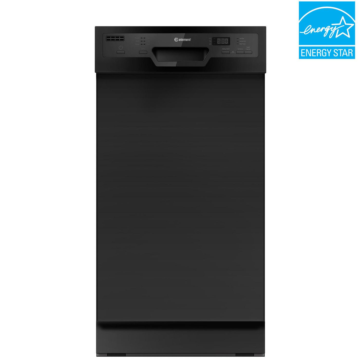 Element Electronics 18" Front Control Built-in Dishwasher - Black (ENB6632PEBB)