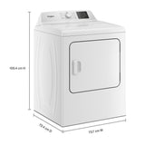 7.0 cu. ft. Electric Long Vent Dryer with AutoSensing - Vented Top Load Matching