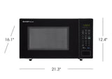 1.4 cu. ft. 1000W Sharp Black Countertop Microwave Oven
