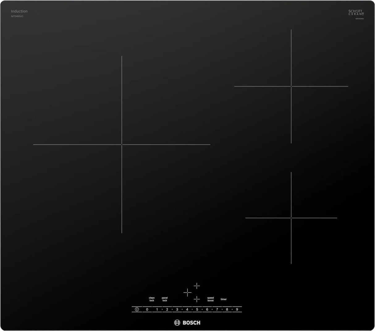 500 Series Induction Cooktop 24" Black, Without Frame