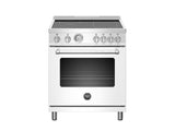 30 inch Induction Range, 4 Heating Zones, Electric Oven Bianco Matt
