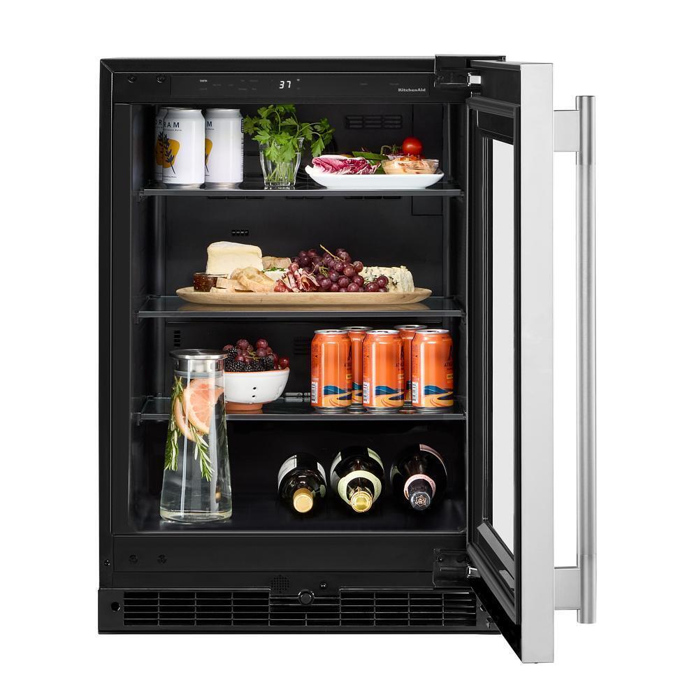 24" Undercounter Refrigerator with Glass Door