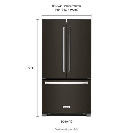 22 cu. ft. 36-Inch Width Counter Depth French Door Refrigerator with Interior Dispense and PrintShield™ Finish
