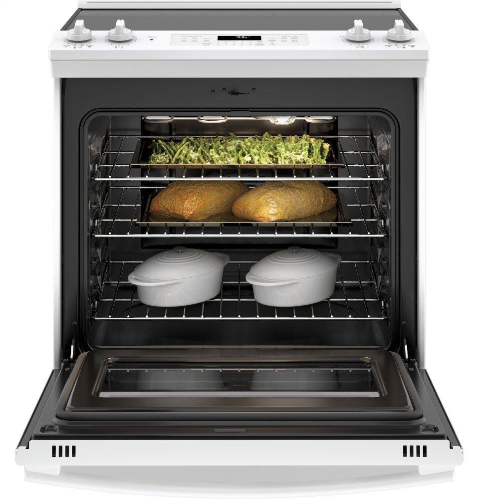 GE® 30" Slide-In Electric Convection Range