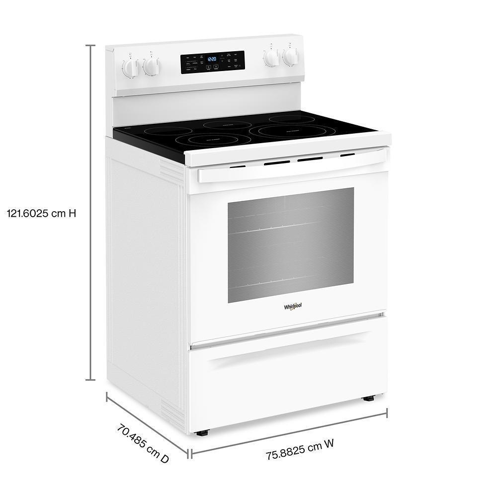 30-inch Energy Star Electric Range with Air Cooking Technology, No Preheat Air Fry and Air Baking and Self Clean