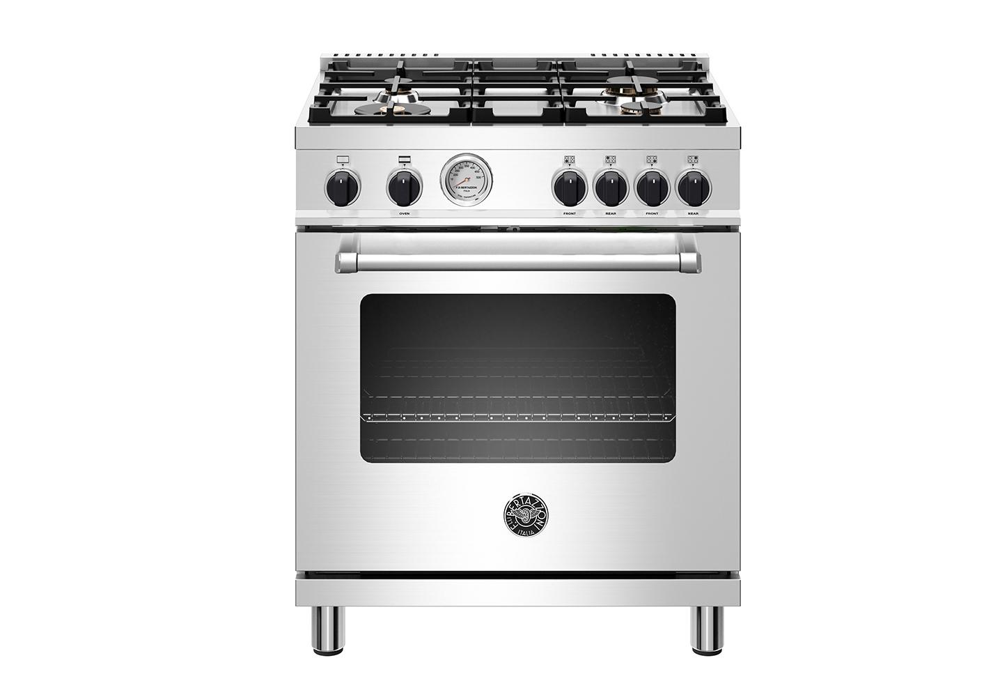 30" Master Series range - Gas oven - 4 aluminum burners - Black knobs - LP version