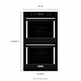 27" Double Wall Oven with Even-Heat™ True Convection - Black