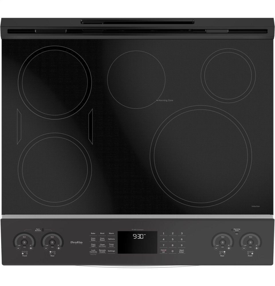 GE Profile™ 30" Smart Slide-In Front-Control Induction and Convection Range