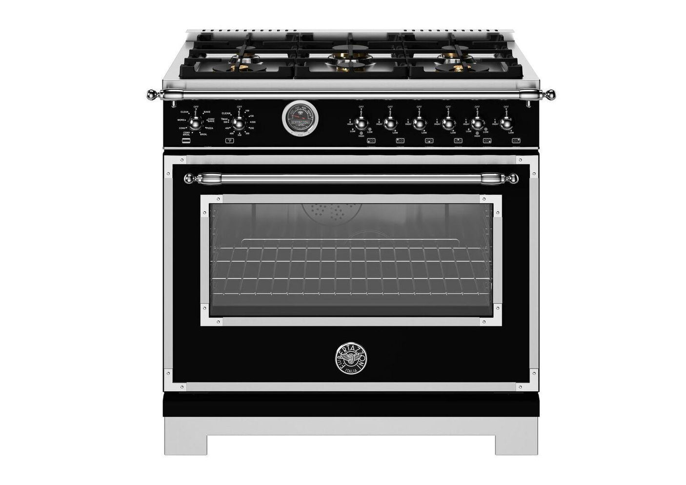 Heritage 36" Range Dual Fuel Self Clean Nero Black