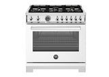 36" Professional Range All Gas Bianco White