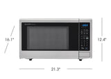 1.4 cu. ft. 1000W Sharp Stainless Steel Carousel Countertop Microwave Oven