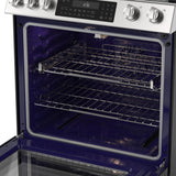 30 in. 5 Burner 6.1 cu. ft. Slide-in Gas Range with True European Convection