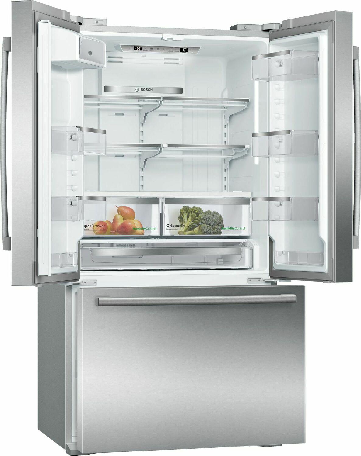 800 Series French Door Bottom Mount Refrigerator 36'' Easy clean stainless steel B21CT80SNS