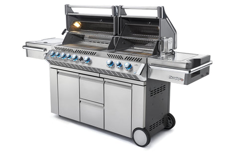 Napoleon's Prestige PRO™825 with side range burner and rear/internal infrared burners.