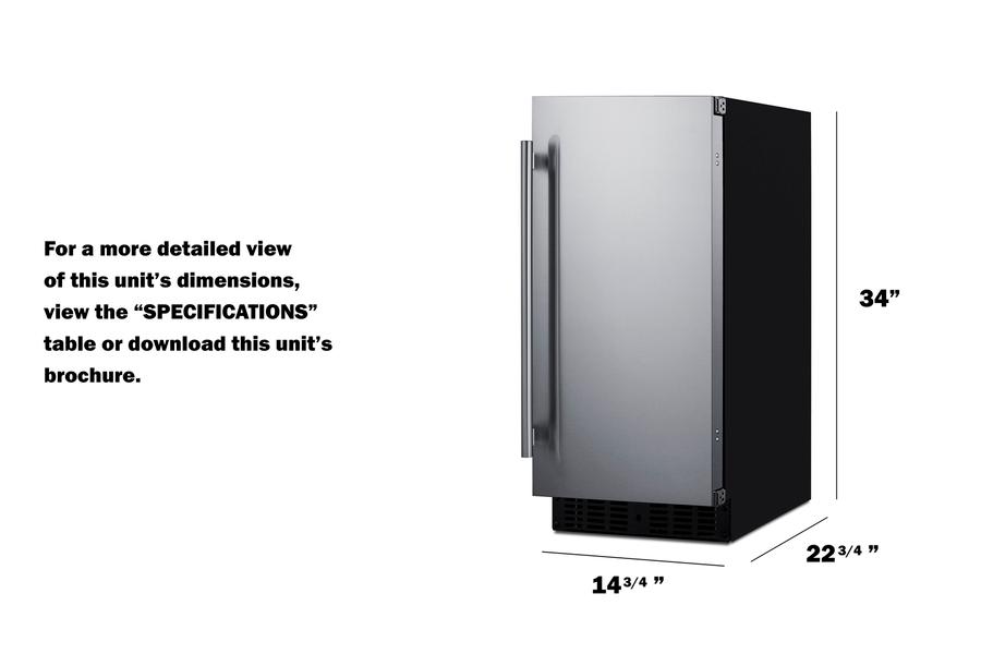 15" Wide Built-in All-refrigerator