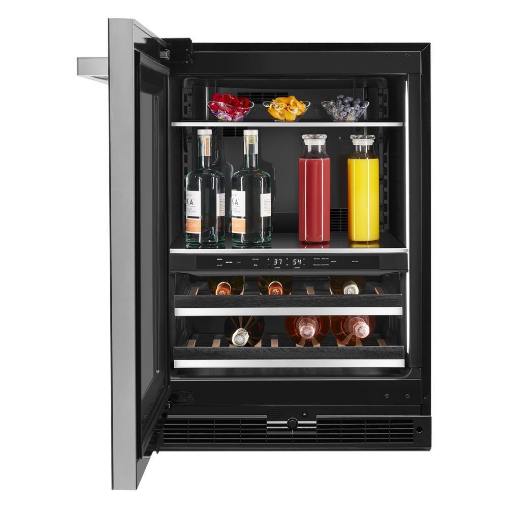 NOIR™ 24" Built-In Undercounter Beverage Center - Left Swing