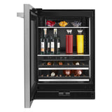 NOIR™ 24" Built-In Undercounter Beverage Center - Left Swing