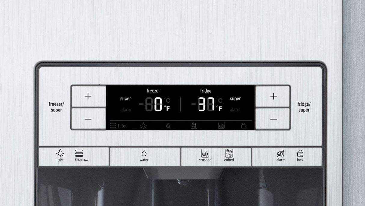 300 Series Freestanding Counter-Depth Side-by-Side Refrigerator 36'' Easy clean stainless steel B20CS30SNS