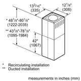 Chimney Extension for Island Hood