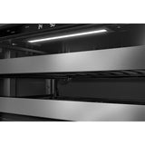 24" Beverage Center with Glass Door and Metal-Front Racks