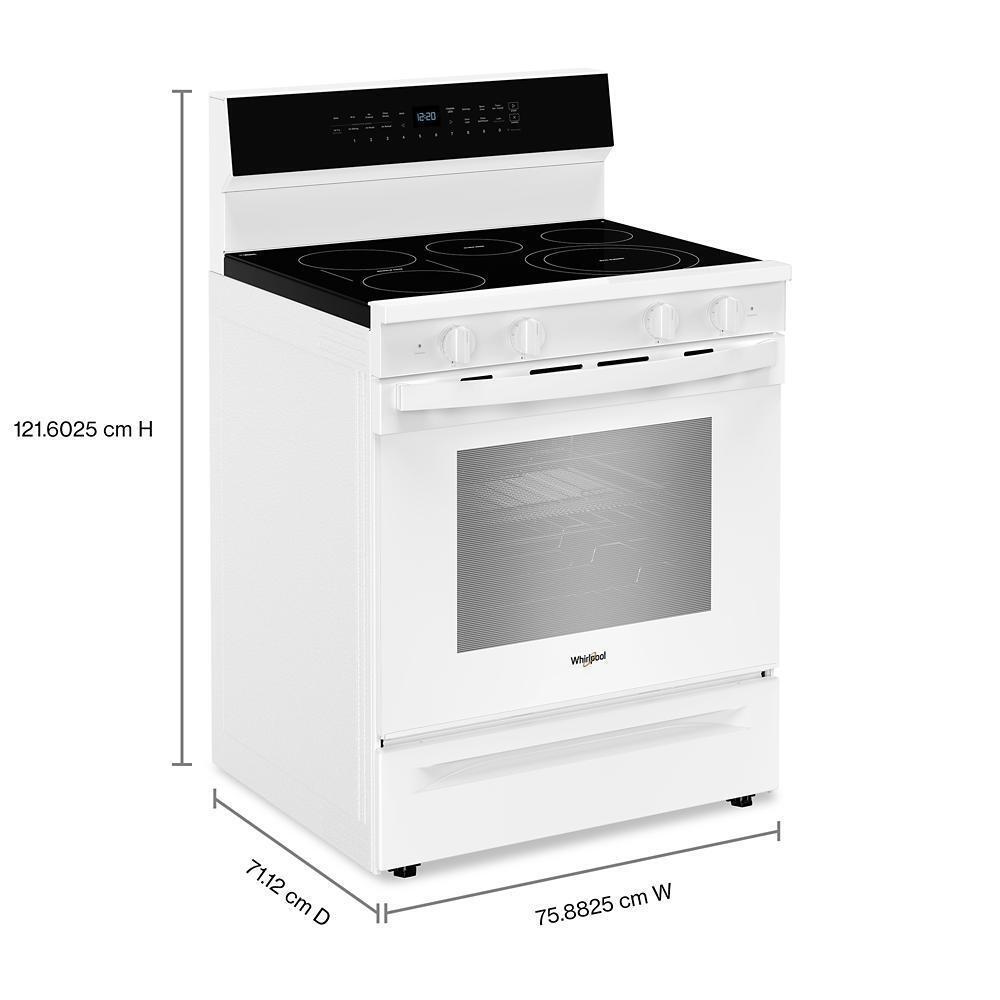 30-inch Electric Smart Range with Air Cooking Technology, No Preheat Air Fry, High Speed Preheat Oven, WipeClean™ Coating, and Steam/Self Clean