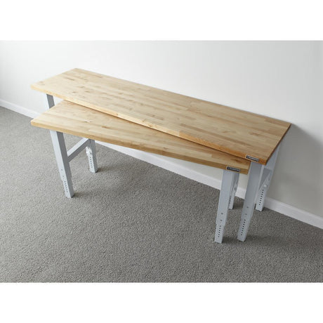 6' Adjustable Height Hardwood Workbench