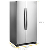 36-inch Wide Side-by-Side Refrigerator - 25 cu. ft.