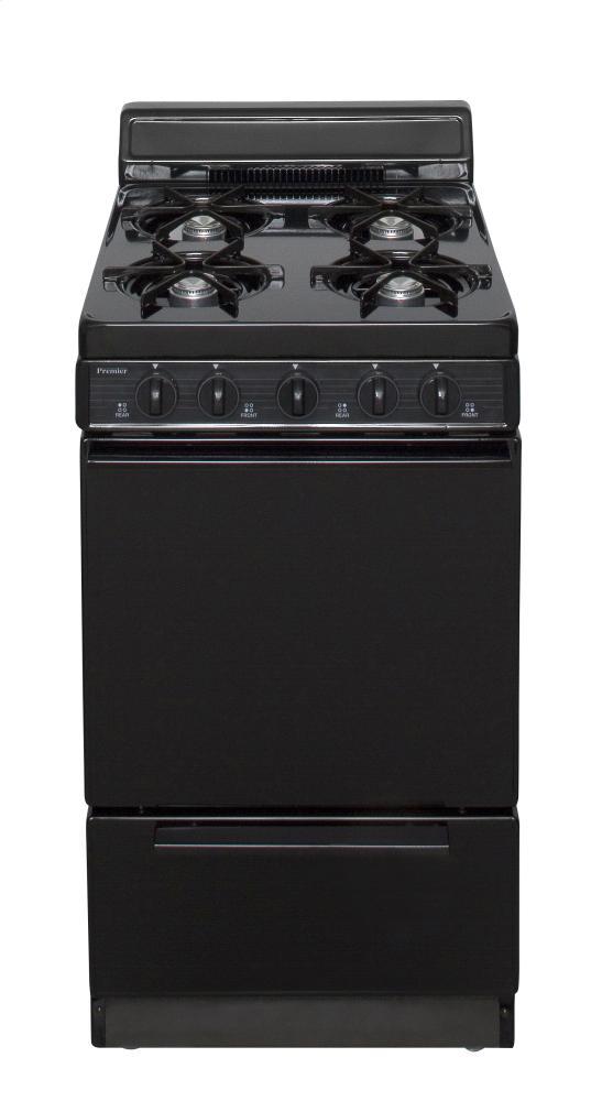 20 in. Freestanding Gas Range in Black