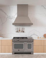 48 inch Dual Fuel Range, 6 Brass Burners and Griddle, Electric Self Clean Oven Stainless Steel
