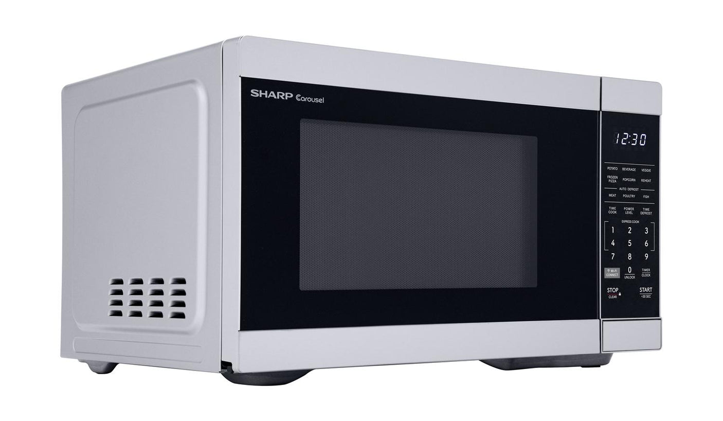 Sharp 1.1 cu. ft. 1000W Smart Stainless Steel Countertop Microwave Oven