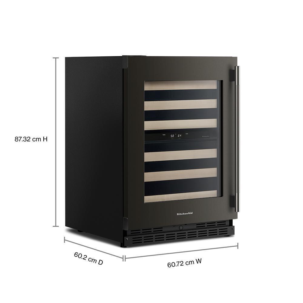 24" Undercounter Wine Cellar with Full-Extension Wood-Front Racks