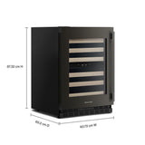 24" Undercounter Wine Cellar with Full-Extension Wood-Front Racks