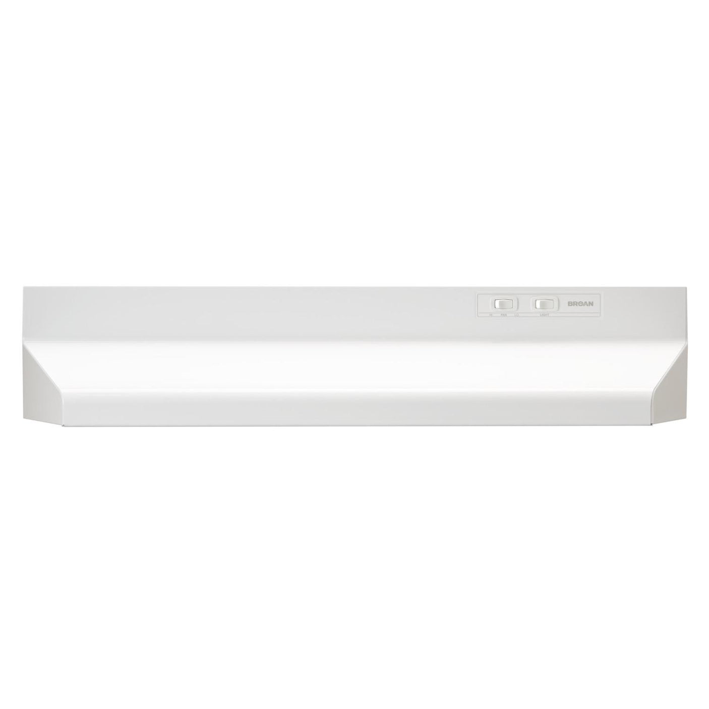 Broan® 30-Inch Ducted Under-Cabinet Range Hood w/ Easy Install System, 210 Max Blower CFM, White