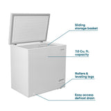 Element Electronics 7.0 cu. ft. Chest Freezer - White (ECF70MD2EW)