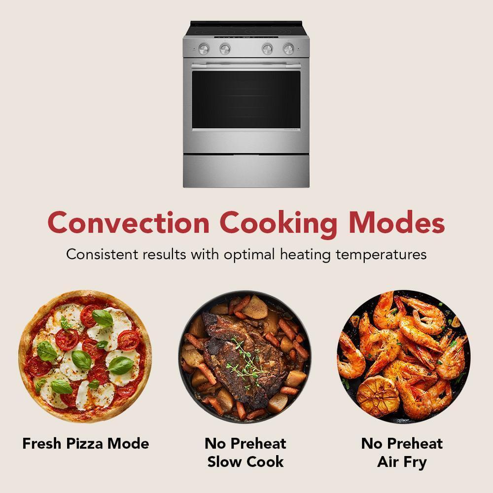 5.3 Cu. Ft. Smart Slide-in Electric Range with Convection Cooking Modes