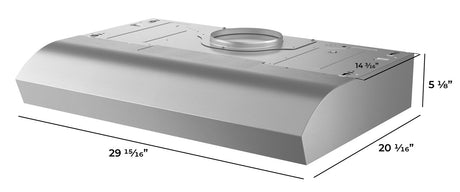 30 in. Convertible Under Cabinet Range Hood in Stainless Steel with included Grease Filters
